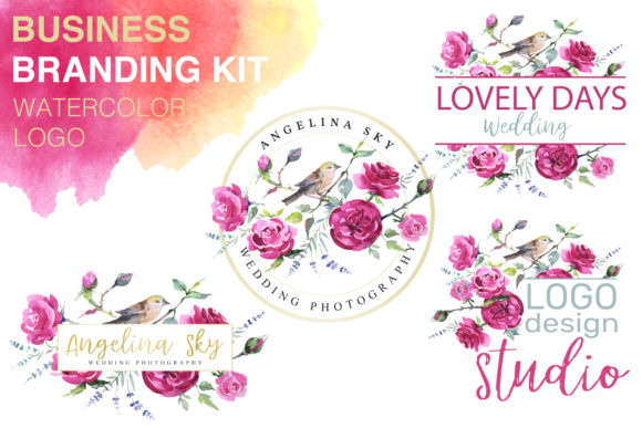 LOGO with Roses and Bird Watercolor Review