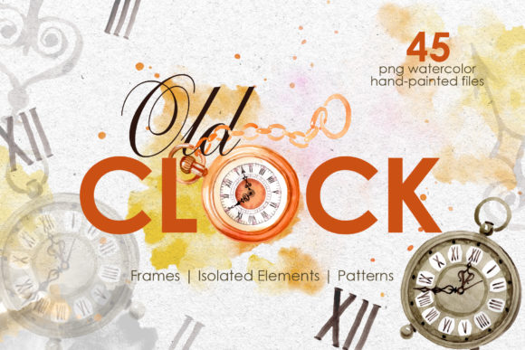 Old Clock Watercolor Illustrations Review