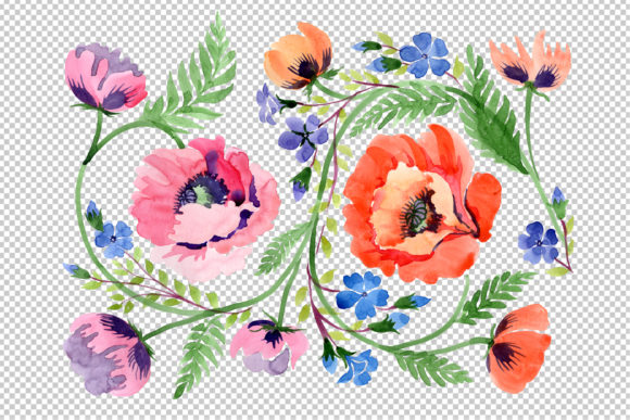 Ornament Orange Poppies Watercolor Review